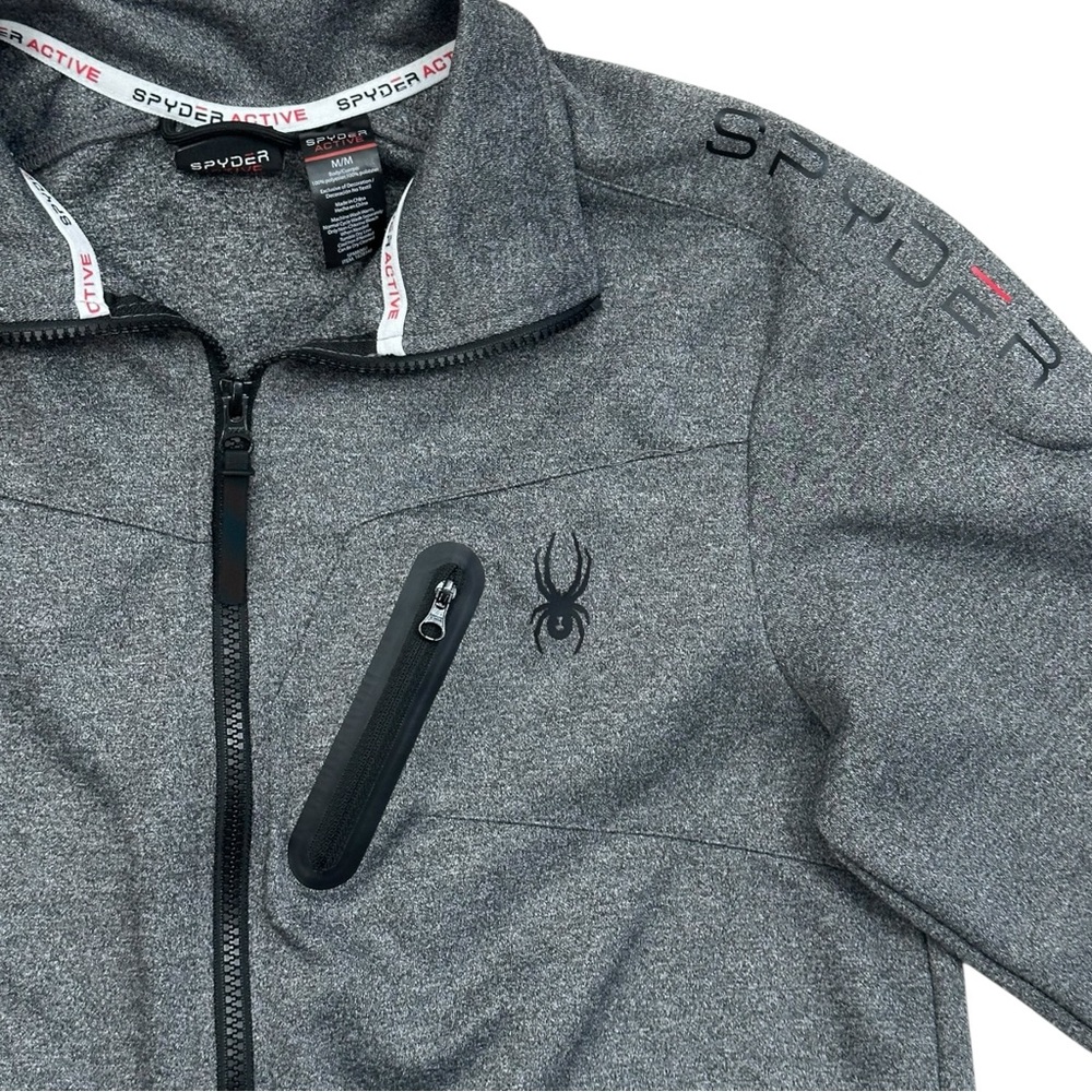 Spyder Active Grey Jacket - Mens Size Medium - Picture 2 of 5